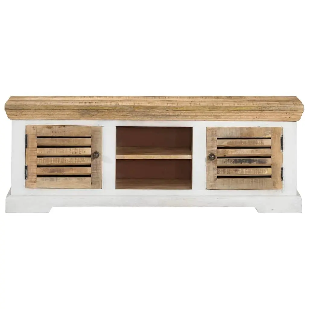 Solid Wood Mango TV Cabinet 110x30x40 cm for Storage