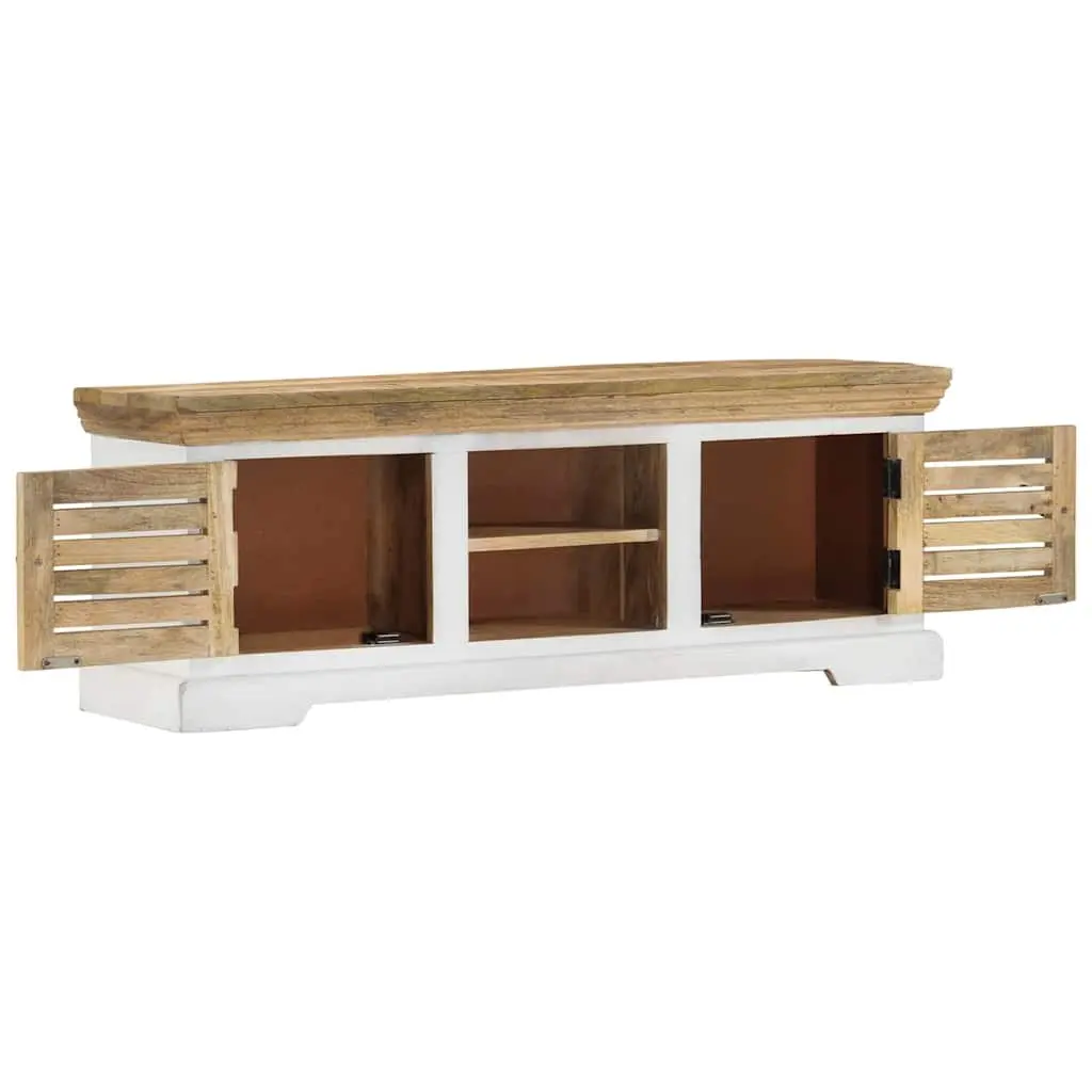 Solid Wood Mango TV Cabinet 110x30x40 cm for Storage