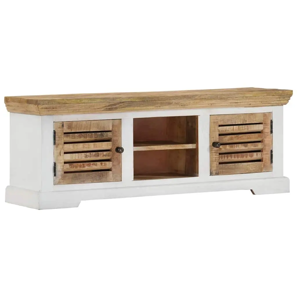 Solid Wood Mango TV Cabinet 110x30x40 cm for Storage
