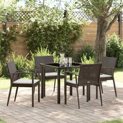 Premium 5 Piece Outdoor Dining Set with PE Rattan