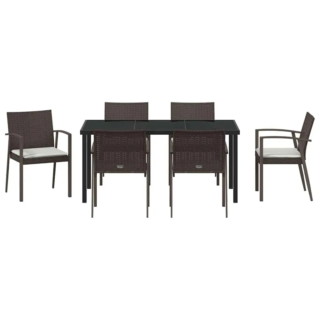 7-Piece Garden Dining Set with Durable Frame