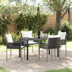 Premium Outdoor Garden Dining Set with Rattan Chairs