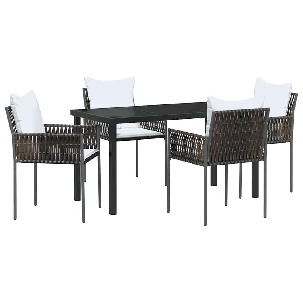 Outdoor Garden Dining Set with Rattan Chairs