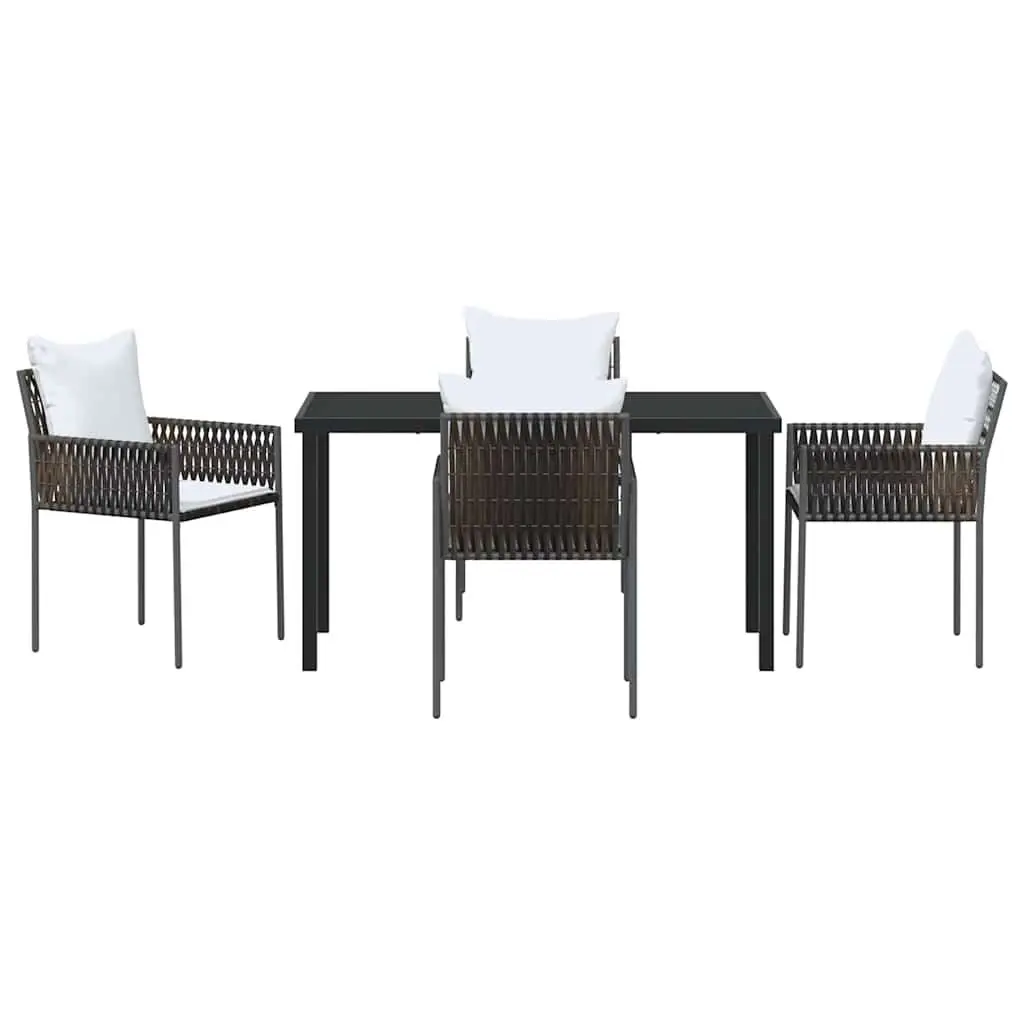 Outdoor Garden Dining Set with Rattan Chairs