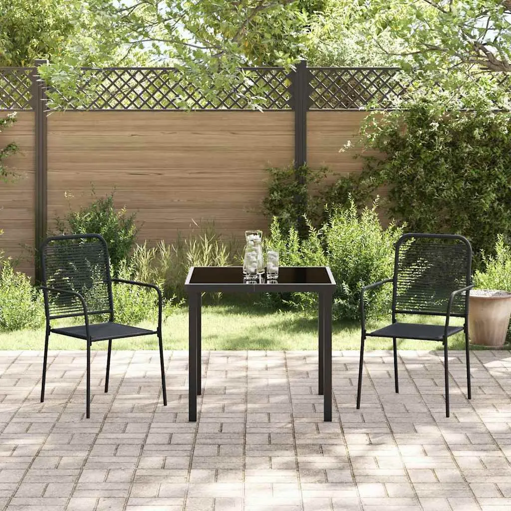 3-Piece Outdoor Dining Set with Durable Steel Frame