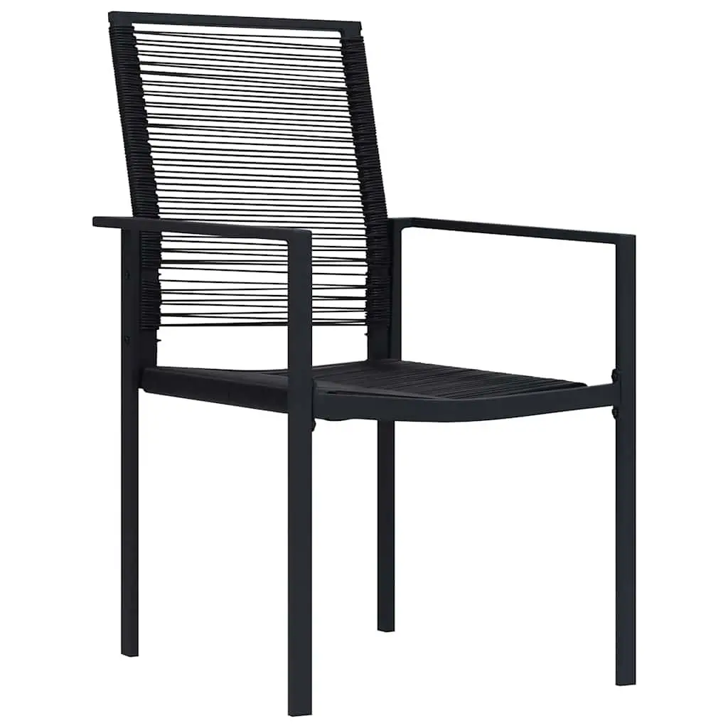 5-Piece Black Steel Garden Dining Set