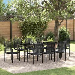 Sturdy 9-Piece Outdoor Dining Set with Steel Frame