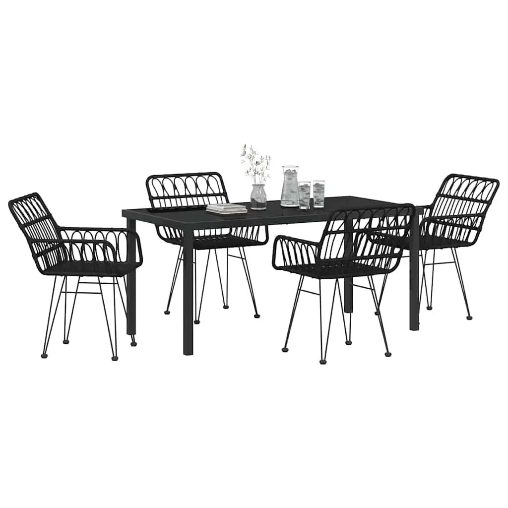 5-Piece Outdoor Dining Set with Durable Steel Frame