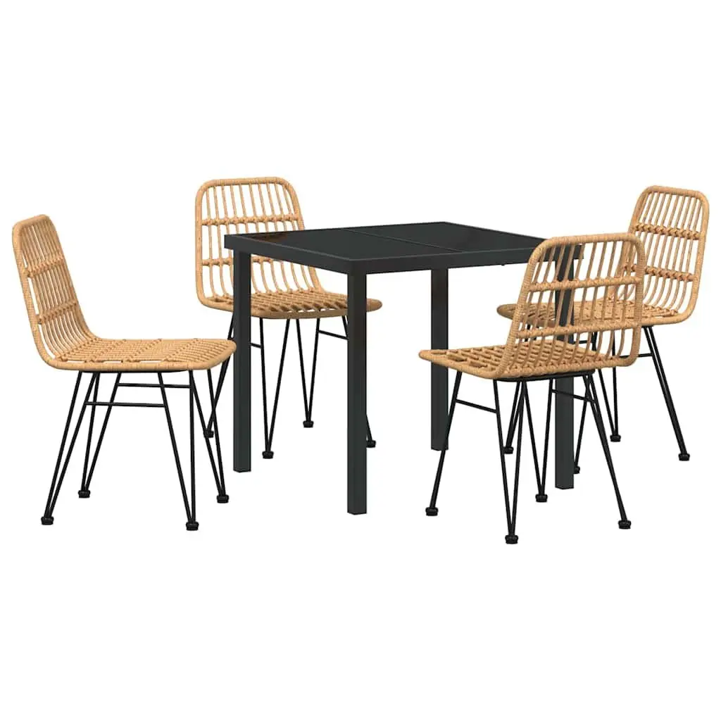Brown Garden Dining Set with Strong Build