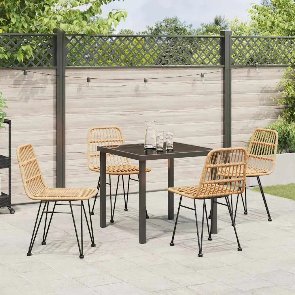 Brown Garden Dining Set with Strong Build