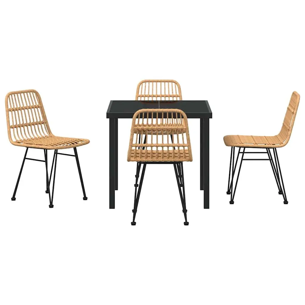 Brown Garden Dining Set with Strong Build