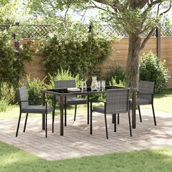 Durable 5-Piece Garden Dining Set with Steel Frame