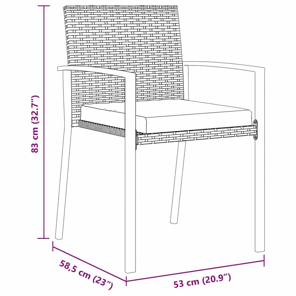 9-Piece Outdoor Dining Set in Grey
