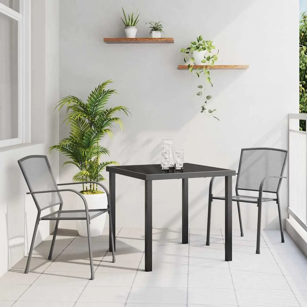 3-Piece Outdoor Dining Set with Sturdy Steel Frame