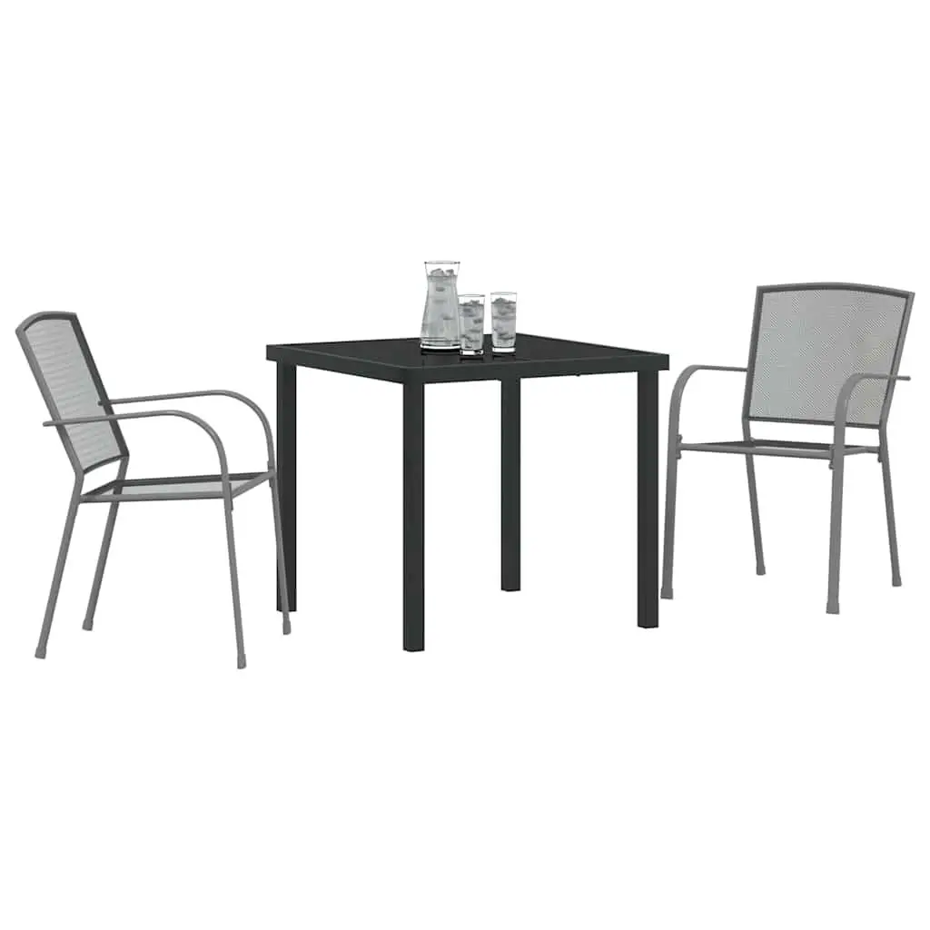 3-Piece Outdoor Dining Set with Sturdy Steel Frame
