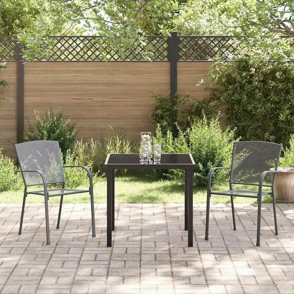 3-Piece Outdoor Dining Set with Sturdy Steel Frame