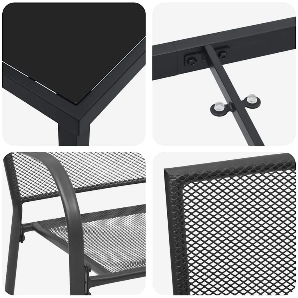 7-Piece Outdoor Dining Set with Tempered Glass