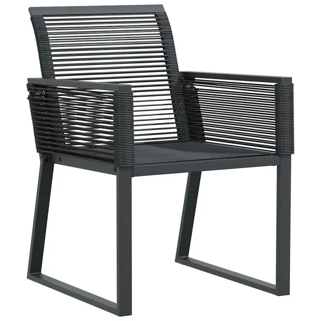 Black Steel Garden Dining Set for Outdoor Spaces