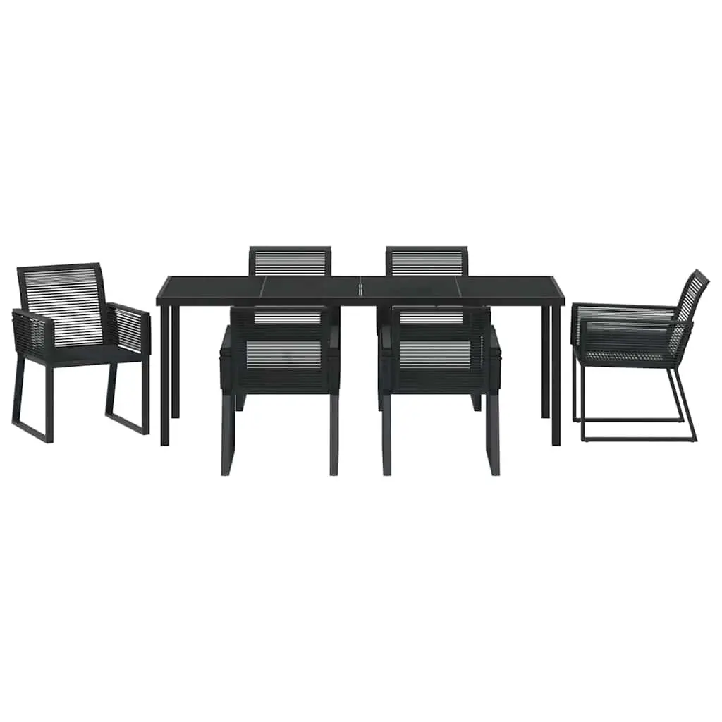 Black Steel Garden Dining Set for Outdoor Spaces