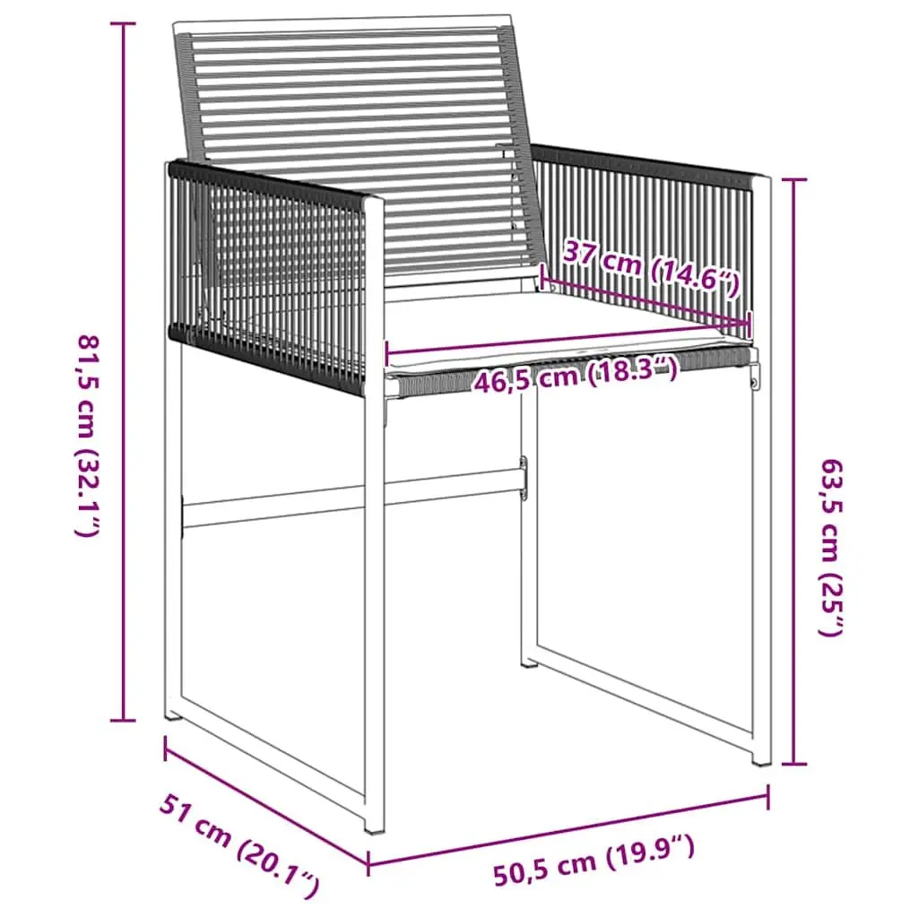 9-Piece Garden Dining Set with Black Poly Rattan