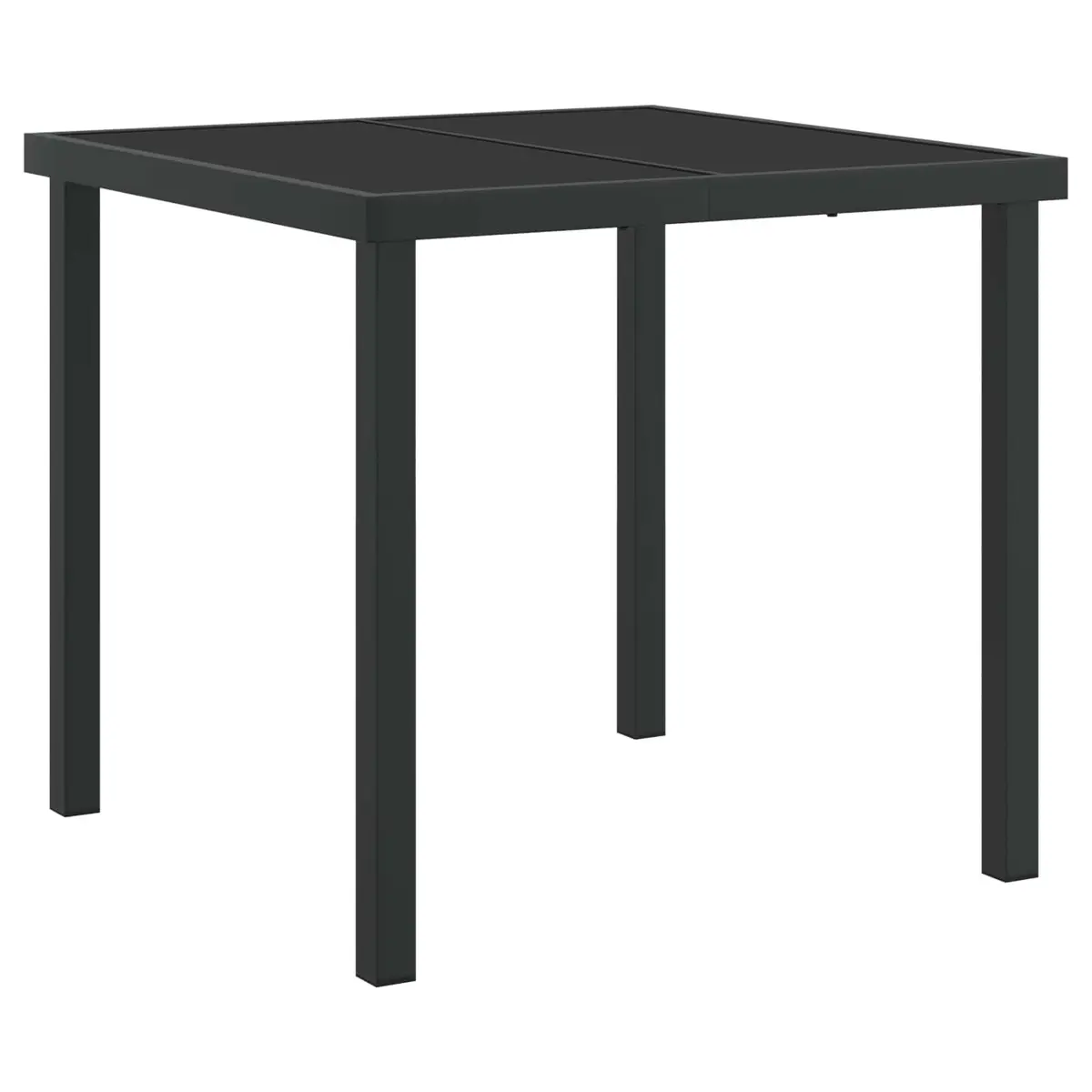 5-Piece Black Steel Outdoor Dining Set