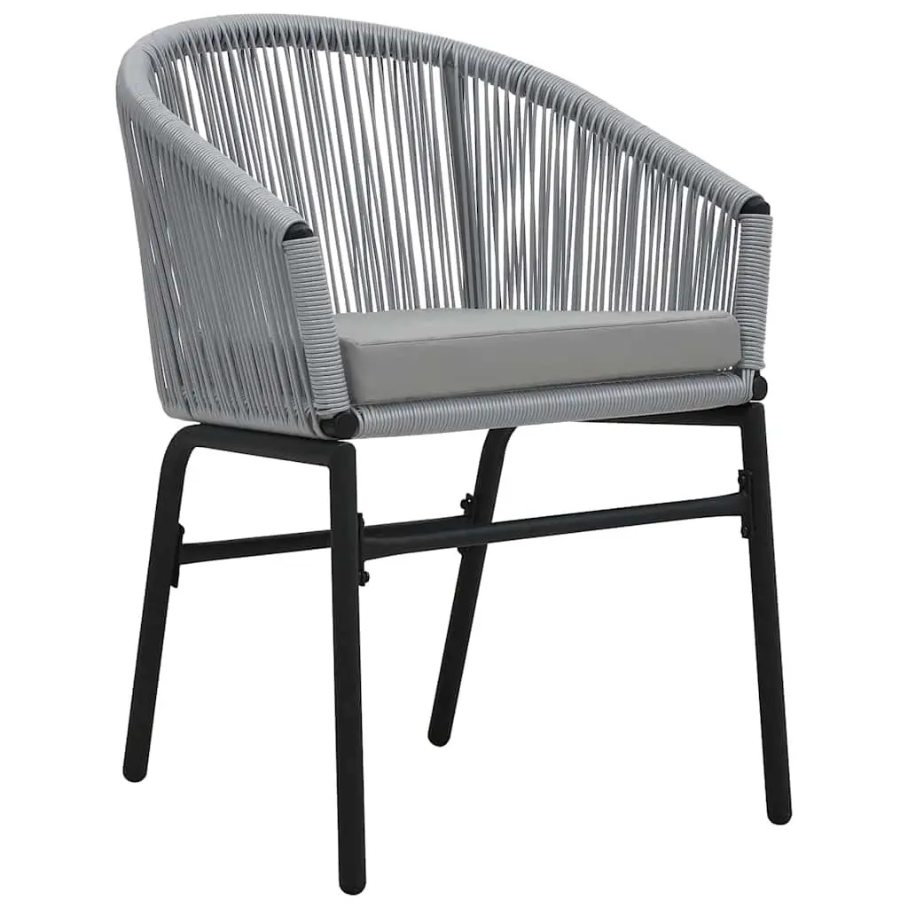 Anthracite 7 Piece Outdoor Dining Set with Steel Frame