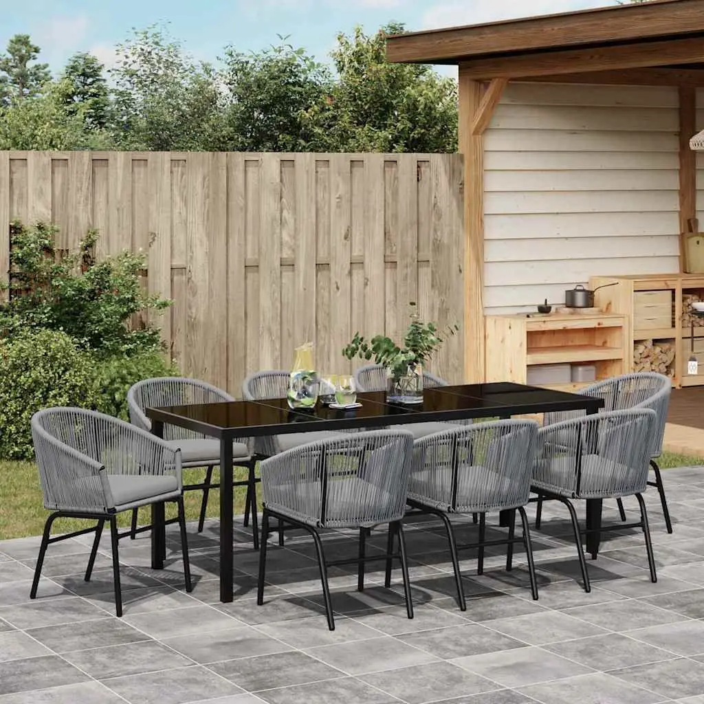 9-Piece Garden Dining Set with Anthracite Finish
