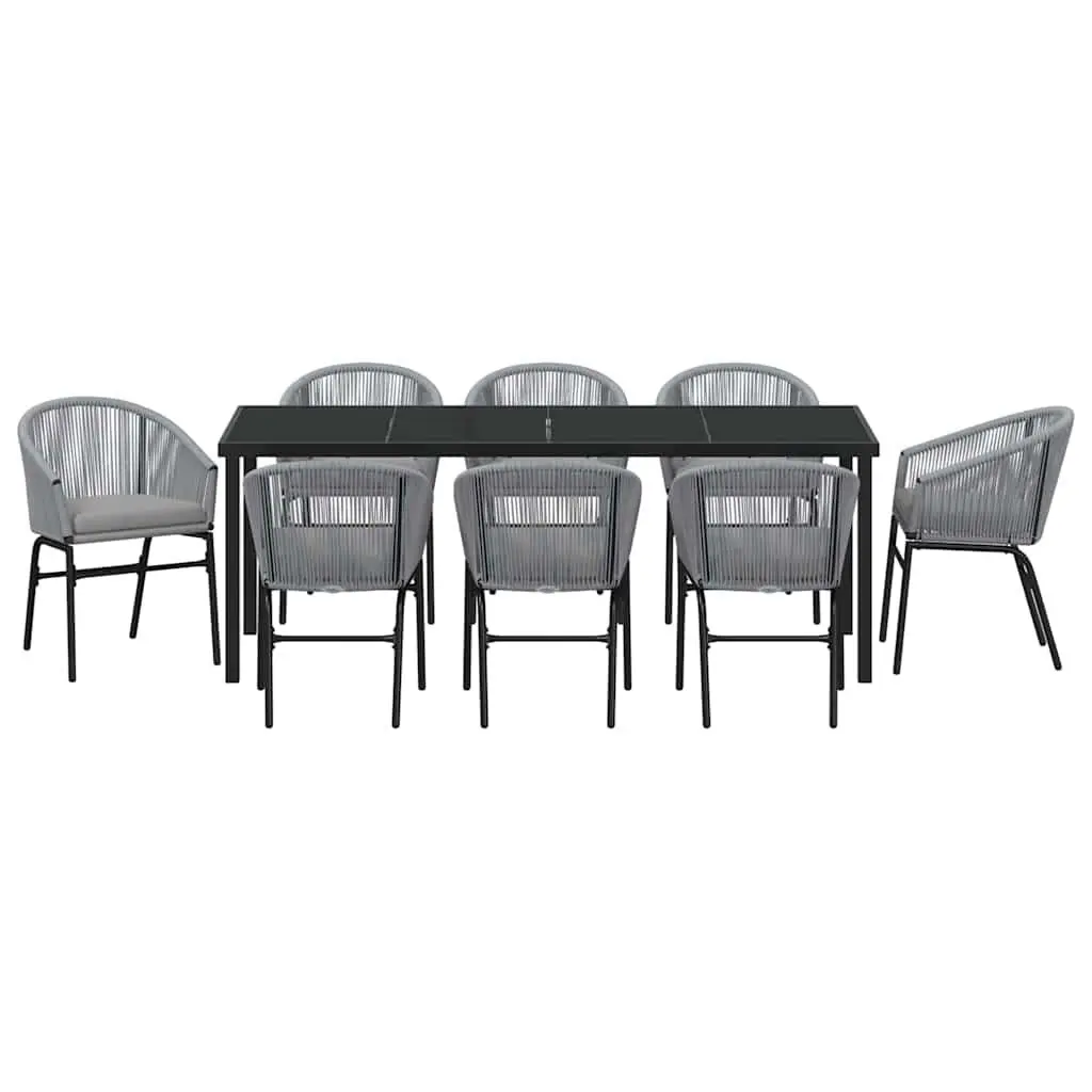 9-Piece Garden Dining Set with Anthracite Finish