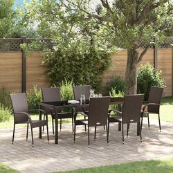 Stylish 7-Piece Garden Dining Set with Durable Steel Frame