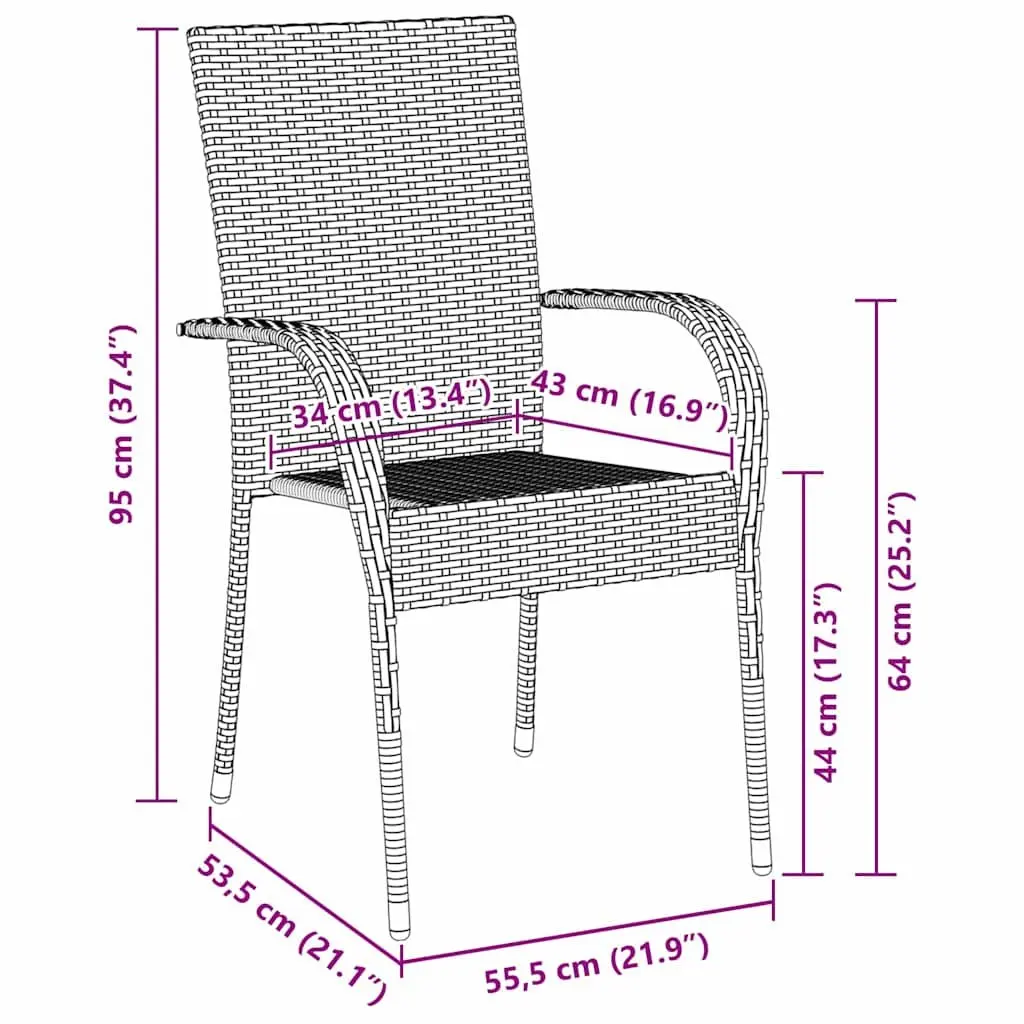 7-Piece Garden Dining Set with Durable Black Steel Frame