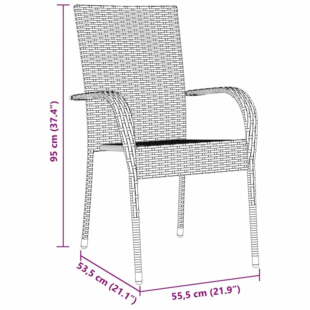 3-Piece Garden Dining Set in Grey
