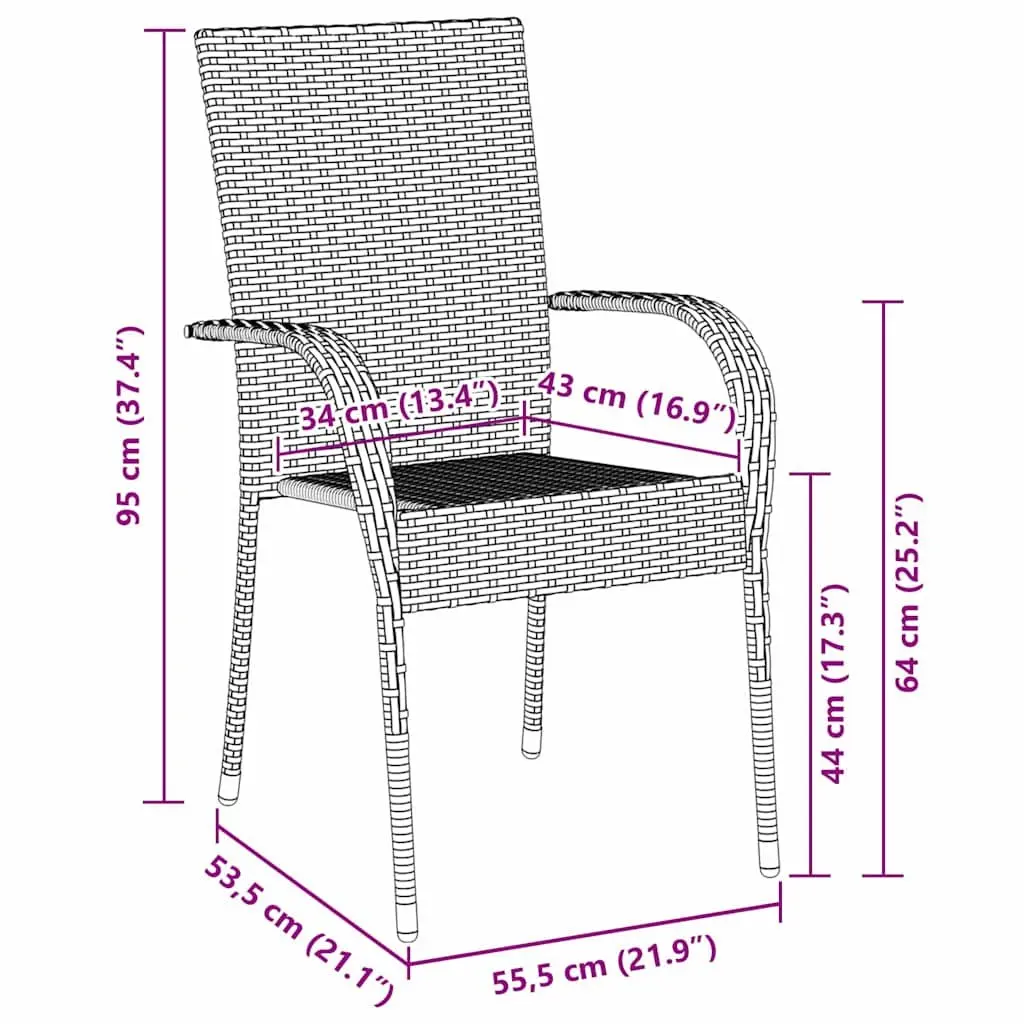 5-Piece Garden Dining Set with Grey Steel Frame