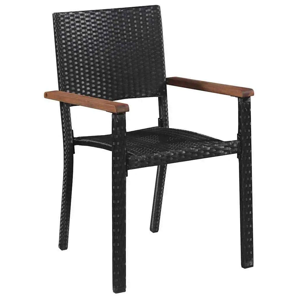 9-Piece Black Steel Garden Dining Set