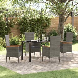 Garden Dining Set 5 Piece Outdoor Lounge Furniture Rectangular Table Chairs