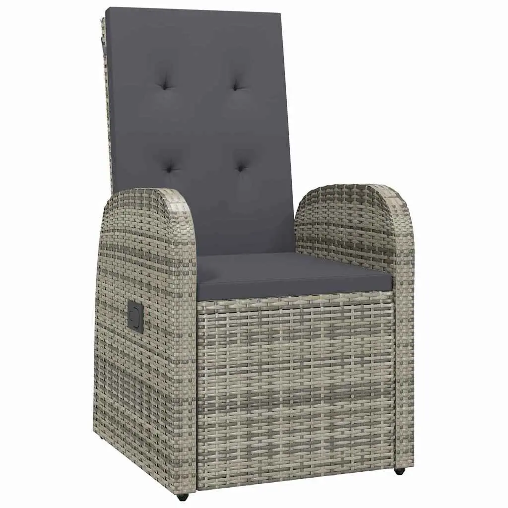 3 Piece Grey Garden Dining Set for Outdoor Spaces