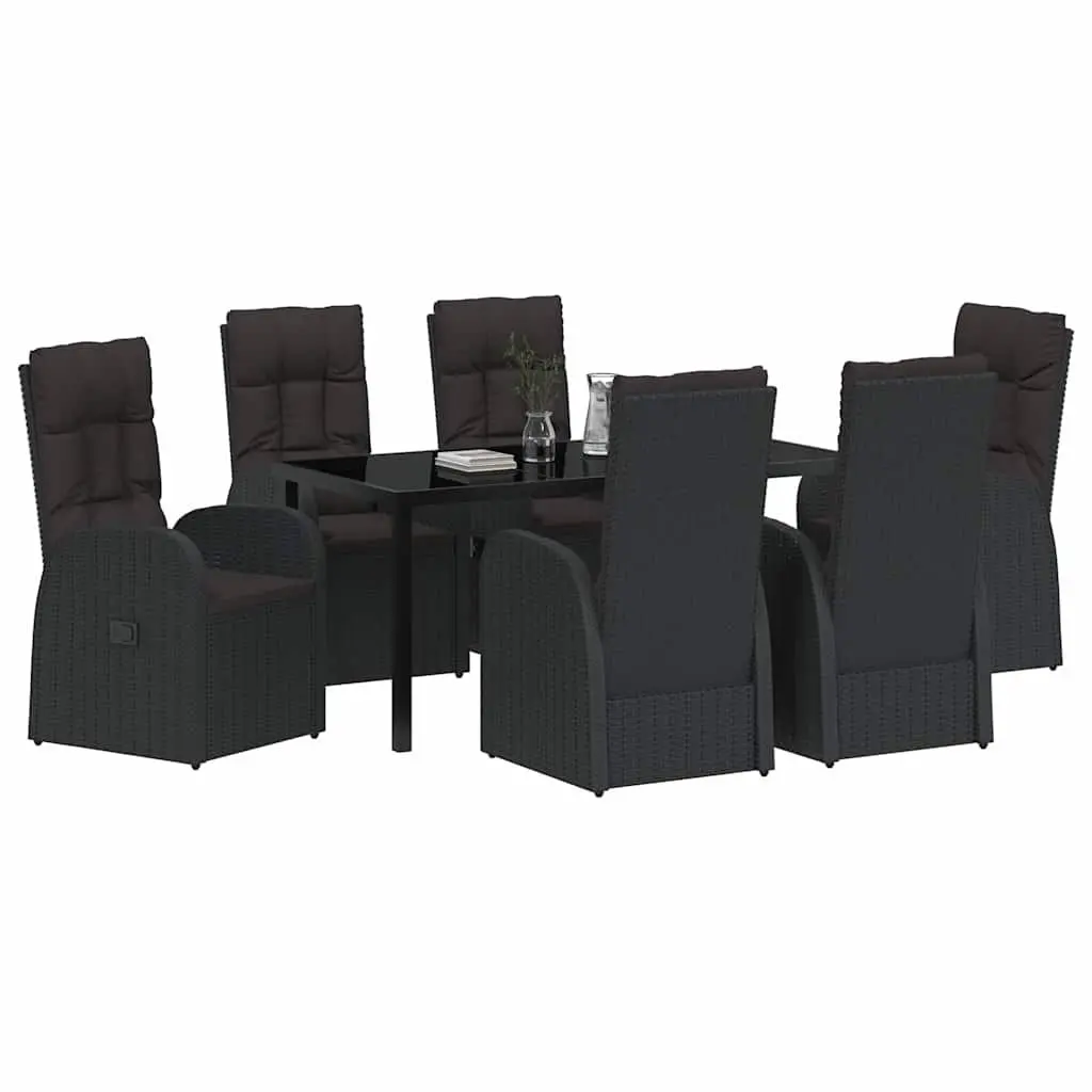 7 Piece Outdoor Dining Set with Durable Poly Rattan