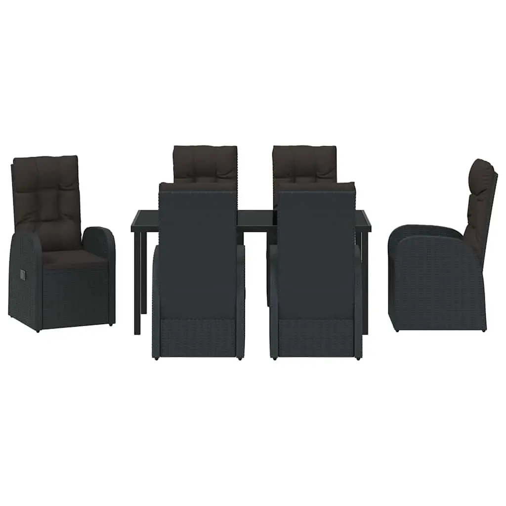 7 Piece Outdoor Dining Set with Durable Poly Rattan