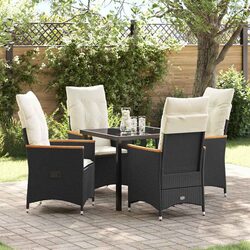 High-Quality 5-Piece Garden Dining Set with Cushions