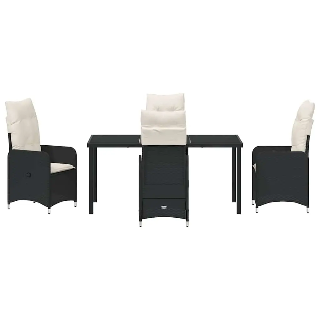 5-Piece Black Outdoor Garden Dining Set