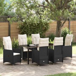Premium 7-Piece Black Garden Dining Set