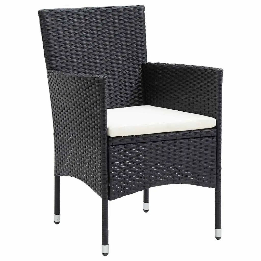 5-Piece Outdoor Garden Dining Set in Black
