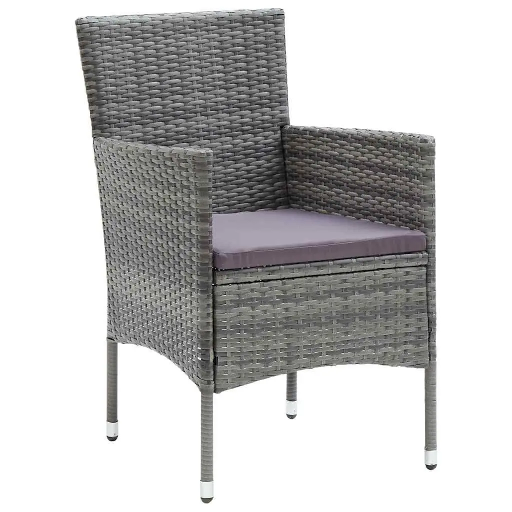 7-Piece Grey Garden Dining Set with Cushions