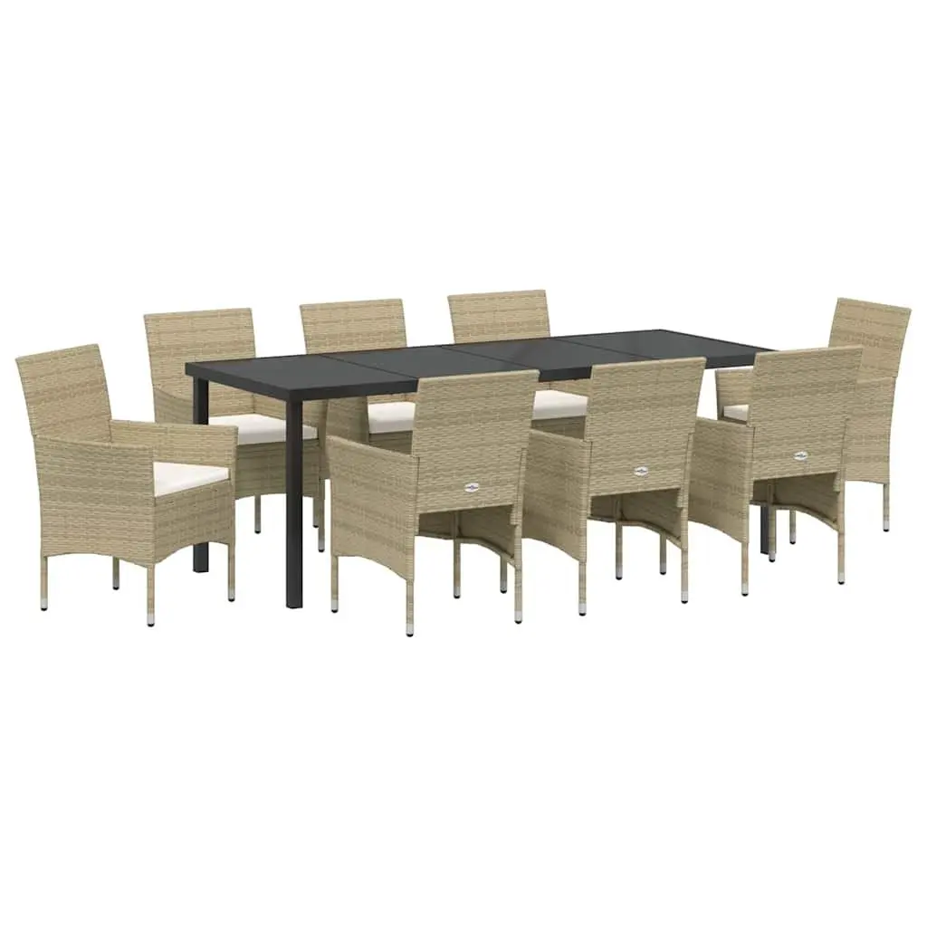 9-Piece Garden Dining Set in Beige