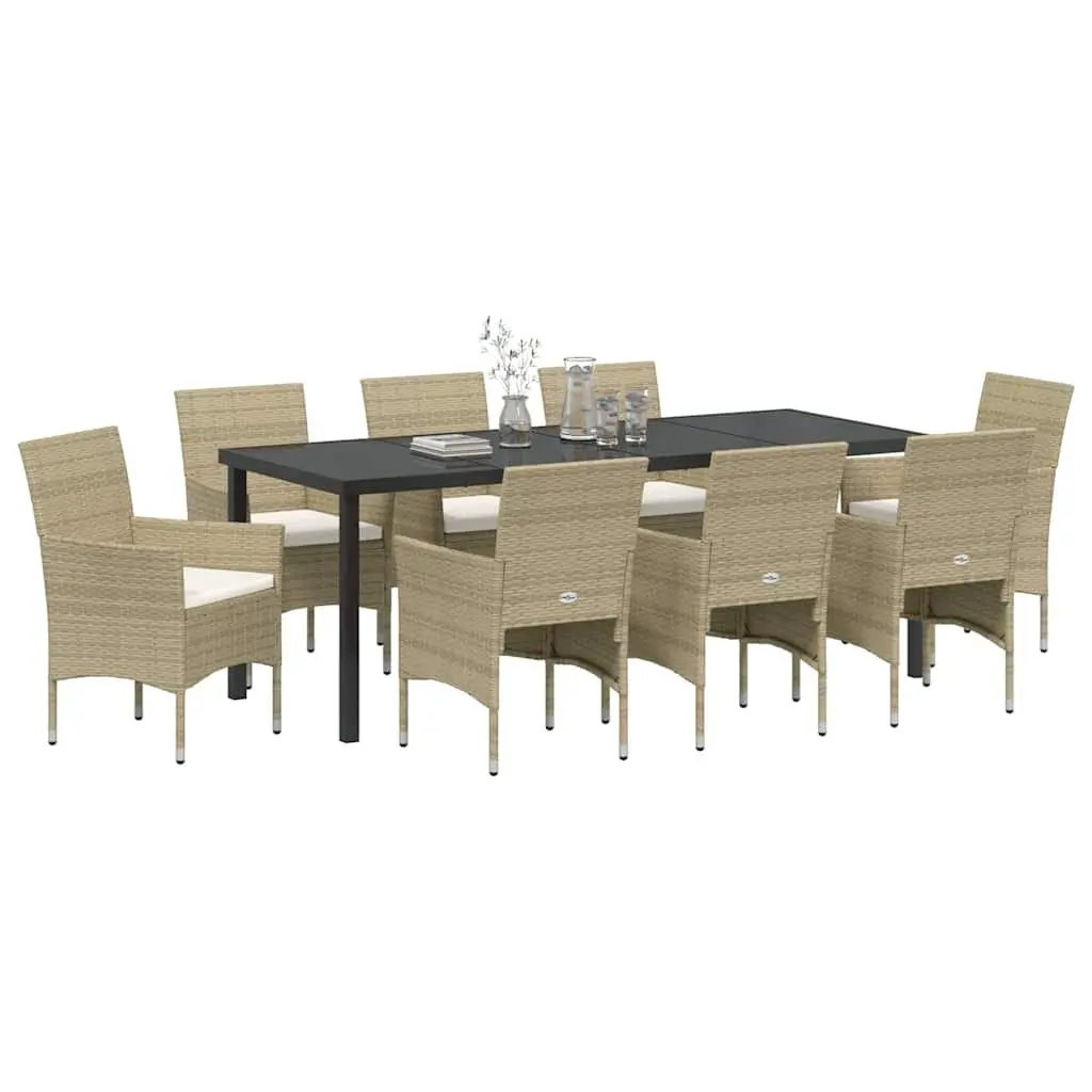 9-Piece Garden Dining Set in Beige