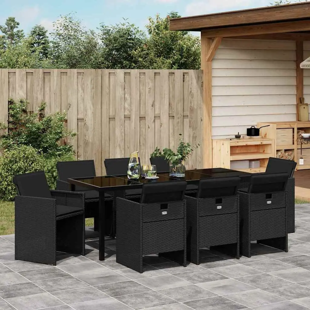9-Piece Outdoor Dining Set with Cushions