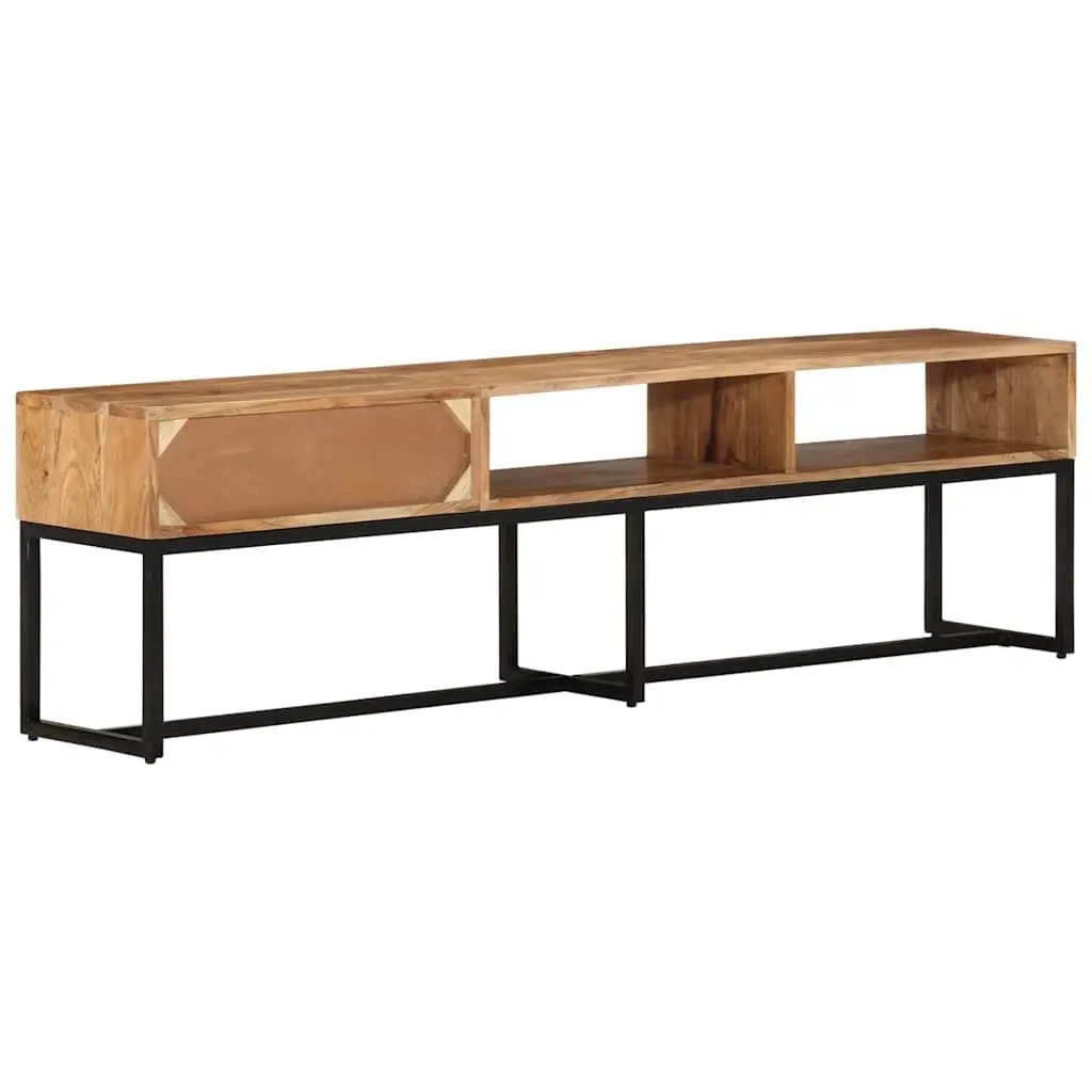 TV Cabinet Solid Wood Acacia 160x30x45 cm Brown Storage Unit with Drawer
