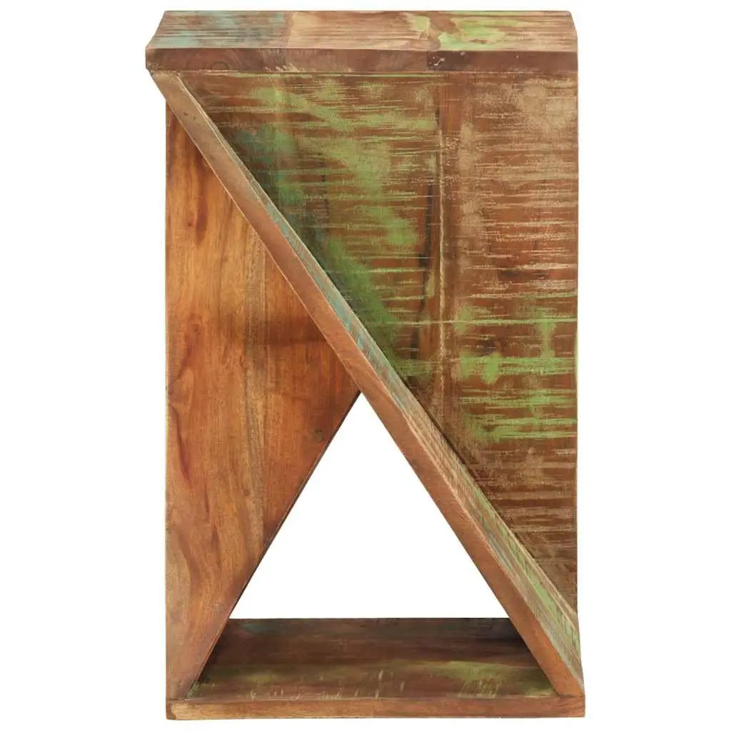 Side Table 35x35x55 cm Solid Reclaimed Wood Rustic End Table Accent Furniture