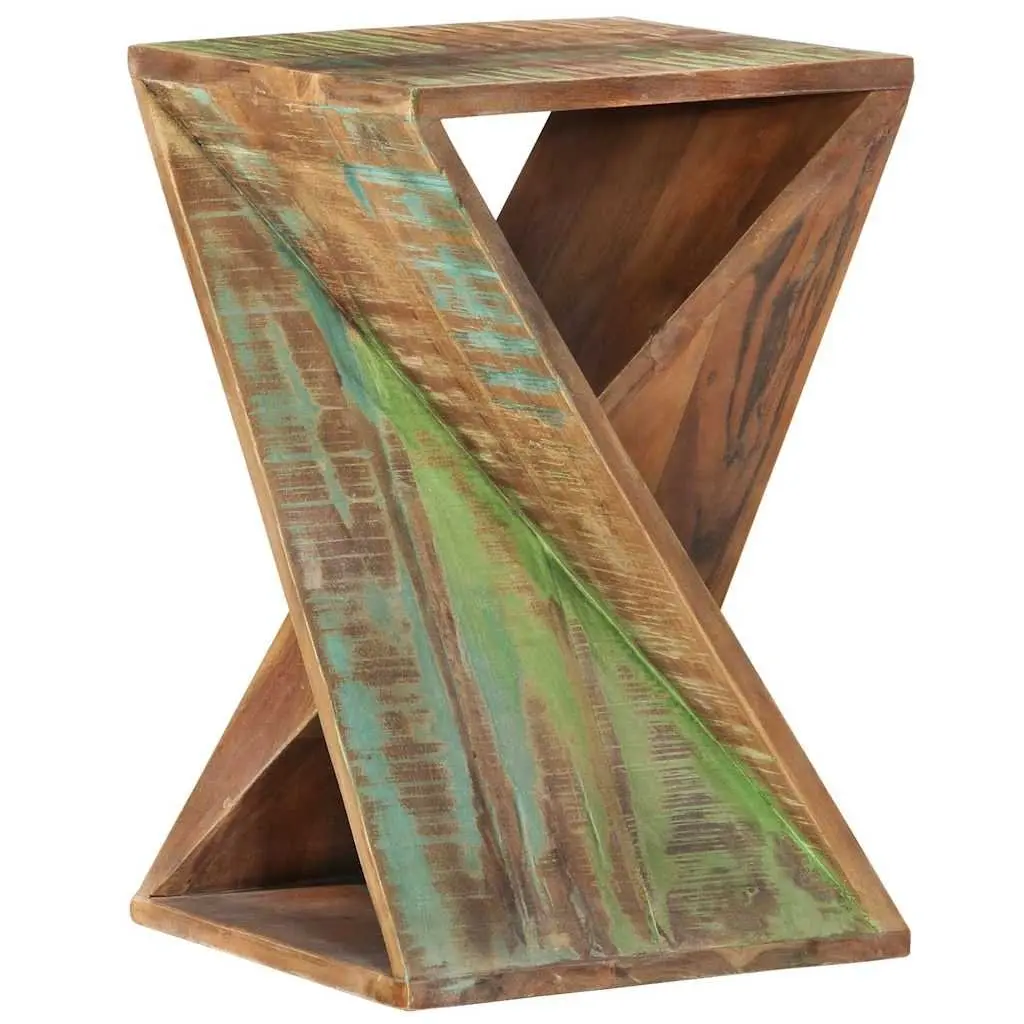 Side Table 35x35x55 cm Solid Reclaimed Wood Rustic End Table Accent Furniture