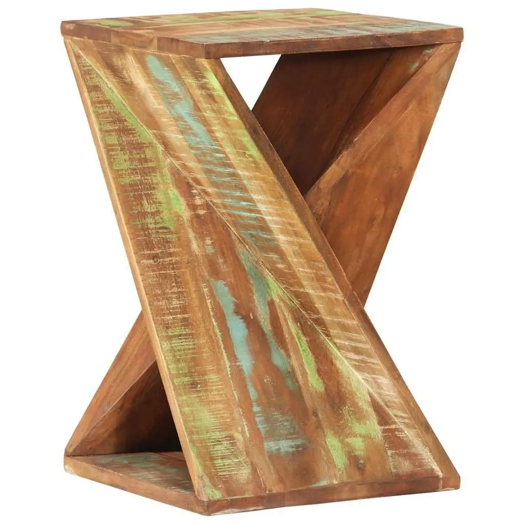 Side Table 35x35x55 cm Solid Reclaimed Wood Rustic End Table Accent Furniture