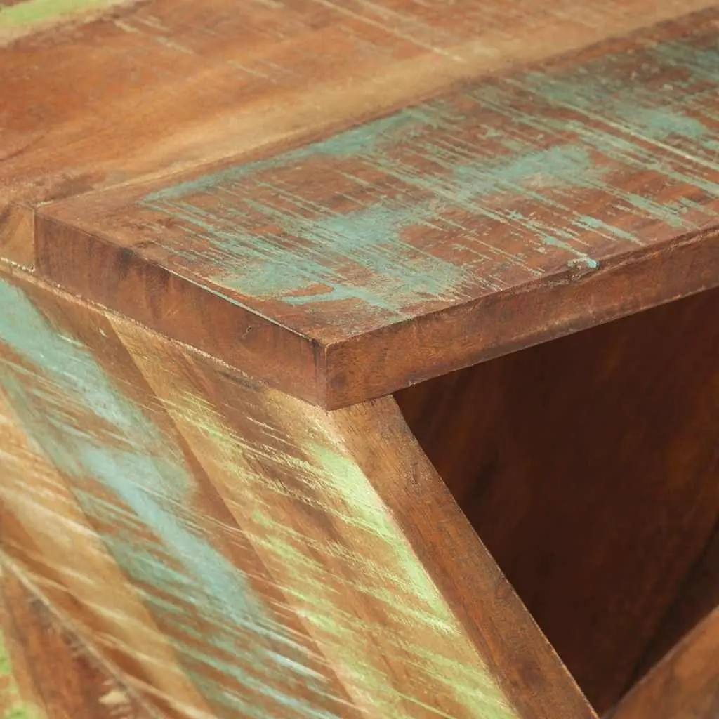 Side Table 35x35x55 cm Solid Reclaimed Wood Rustic End Table Accent Furniture